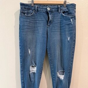 Women's Blue Distressed Jeans
